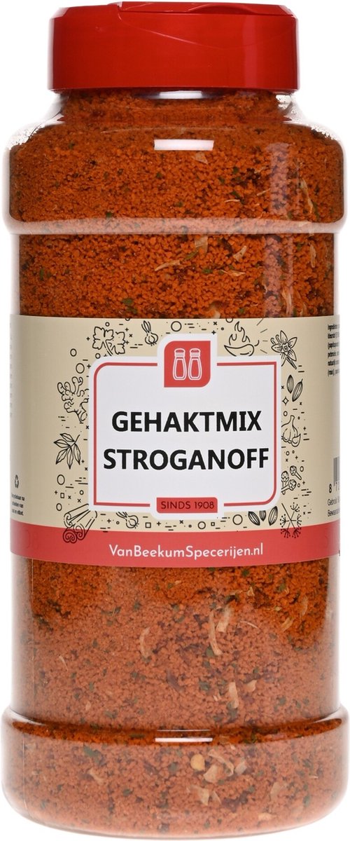 Goedkoopste Van Beekum Specerijen - Gehaktmix Stroganoff - Strooibus 600 gram