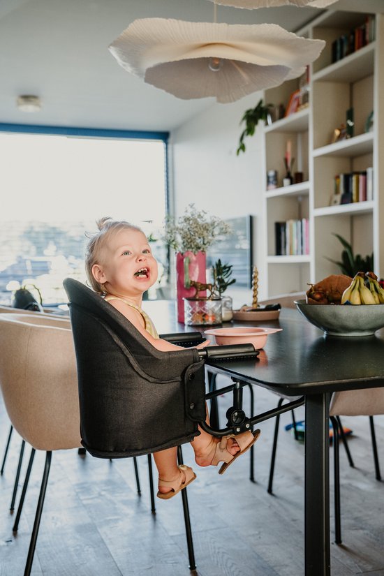 Novi Baby® Easy Sit Tafelhangstoel - Black Melange - Compact inklapbaar van Novi Baby® — afbeelding 3