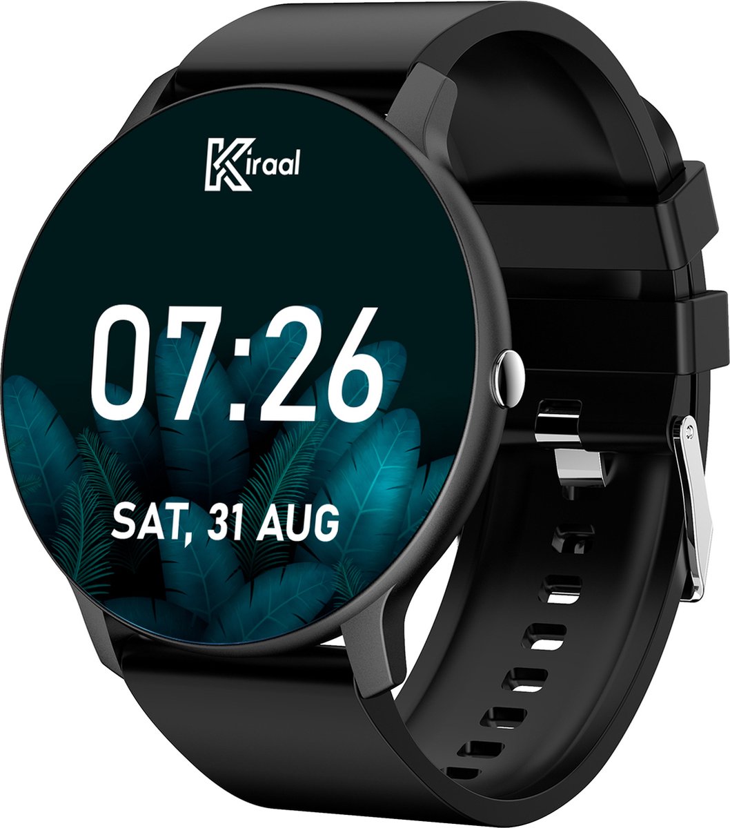Kiraal Fit 5 Smartwatch dames Smartwatch Heren Stappenteller Full Screen . bol