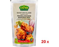 Zainab | Pakora mix | kikkererwten snack | Phulaurie mix | Vegan | multipack (20 x 400 gram)