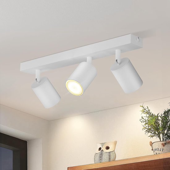 ANWIO Verstelbare ronde spot plafondlamp, witte keuken spot verlichting voor plafond, badkamer spots, plafondspots voor keuken, plafondspots fitting (lampen inbegrepen