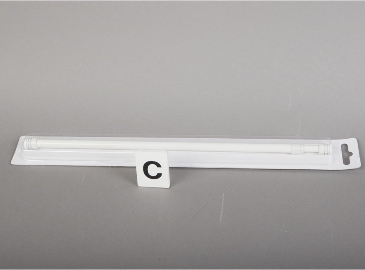 Gifi Diffusion - Uitschuifbare gordijnroede - 30-50 cm - metaal - Wit