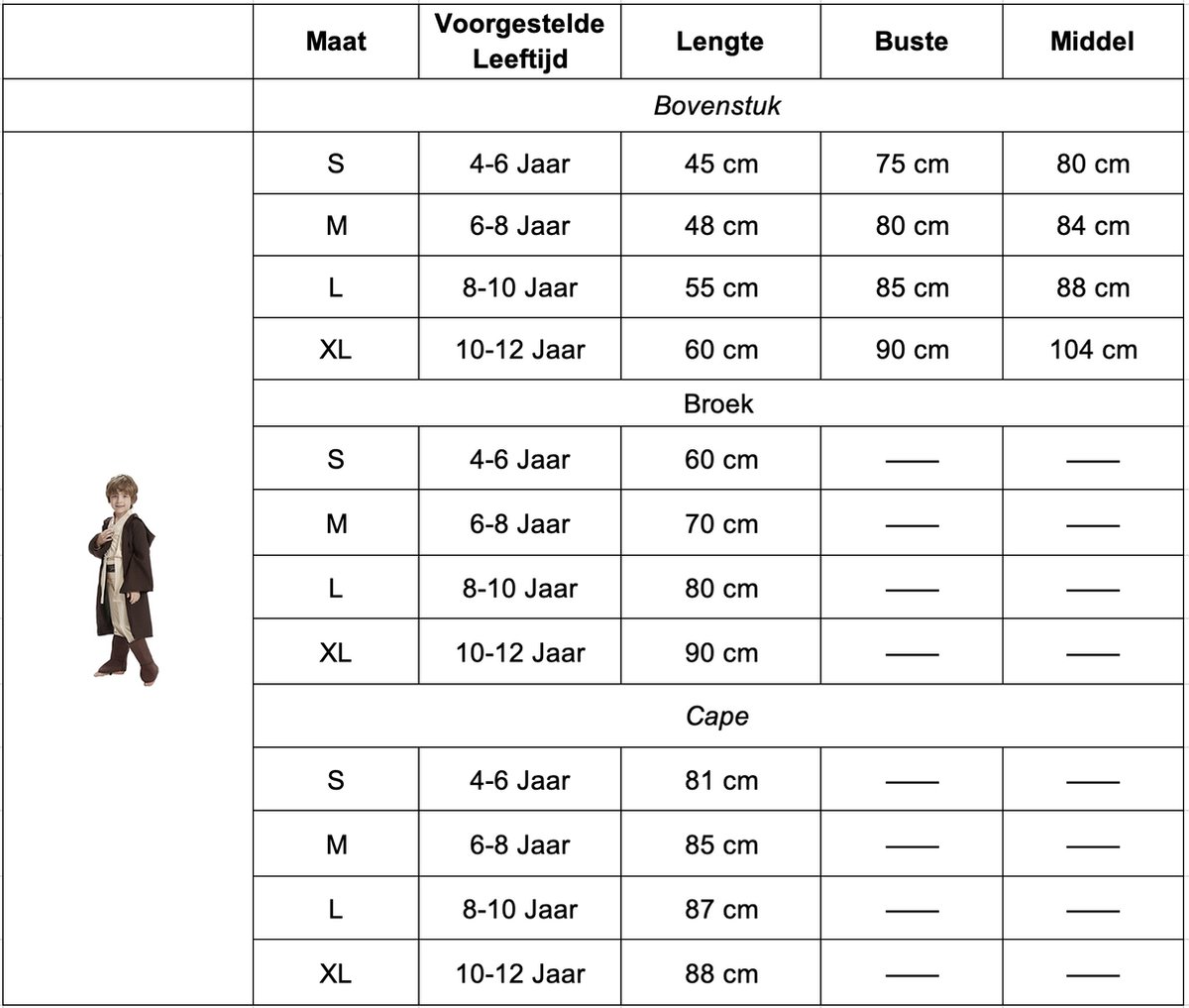 Joya Kids® Skywalker Verkleedset | Halloween Verkleed Kostuum | Sience Fiction verkleedset | Siencefiction Verkleedkleding Jongen en Meisje | — afbeelding 3