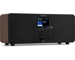 DAB radio met Bluetooth - Audizio Genua - DAB+ radio, FM radio - Auto scan - Houtlook