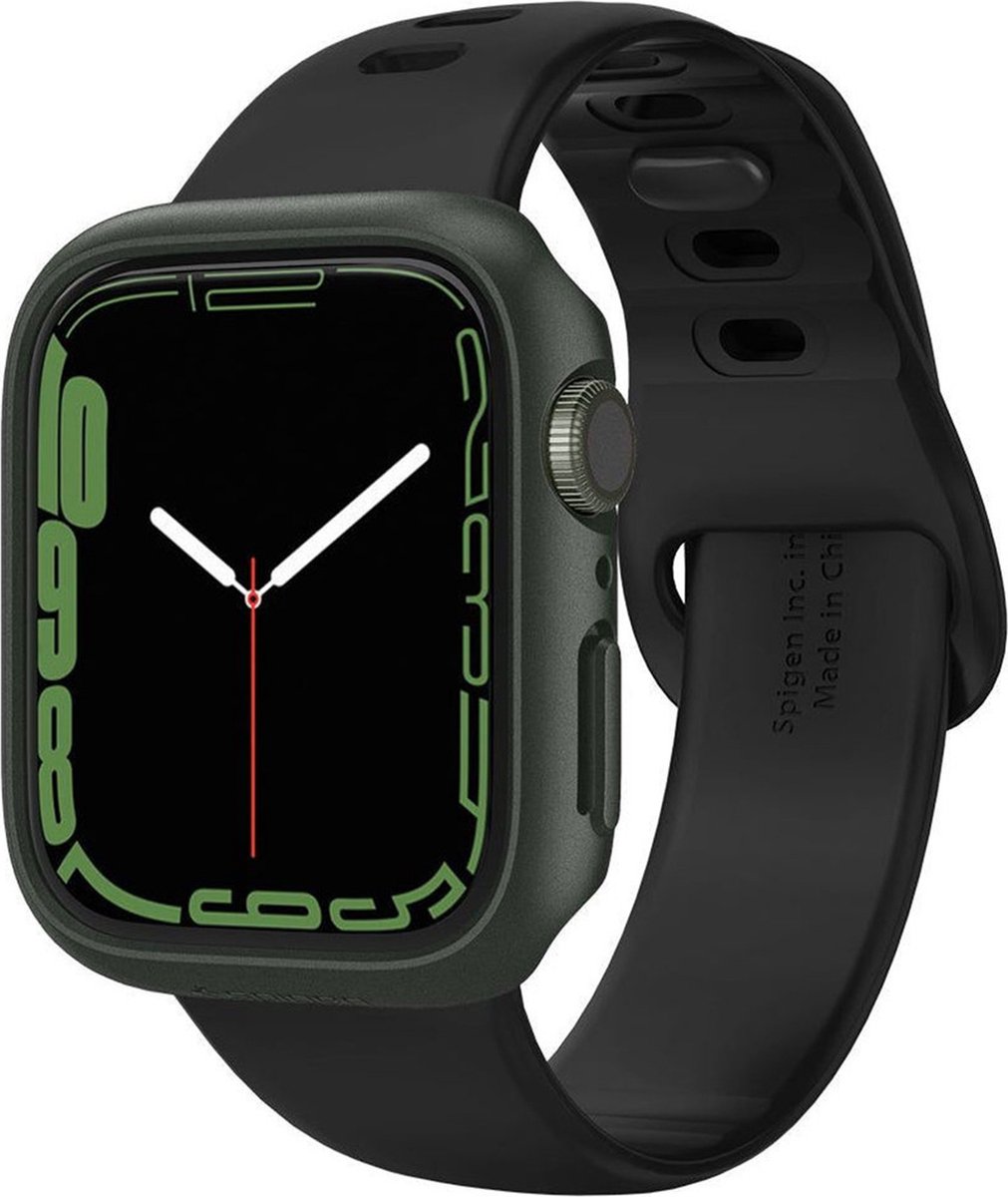Spigen - Apple Watch 7/8 hoesje - Thin Fit - 45mm - Groen