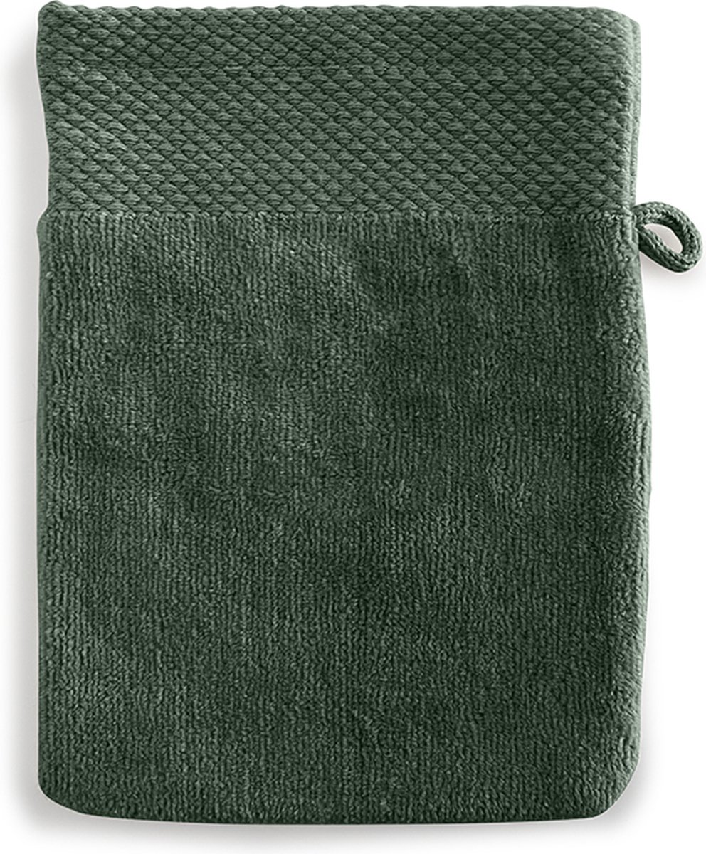 Linnick Diamond Velours Badgoedset 100% Katoen olive green 12-delig