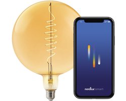Nordlux G200-lichtbron-smart-filament-E27-amber-deco spiral-2200K