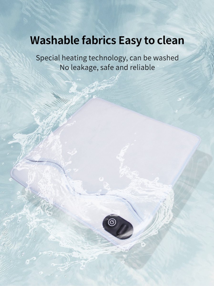 Draagbare elektrische voetenwarmer - Grafeen voetenwarmer - 3 Warmtestanden - Blauw — cadeau in Gadgets - foto 5