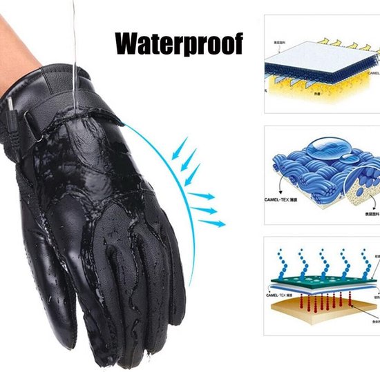 Winterhandschoenen voor heren, dames, touchscreen-handschoen, koud weer, warme handschoenen, waterdicht thermisch, voering houdt de hand warm, voor hardlopen in de winter, fietsen, autorijden (Color