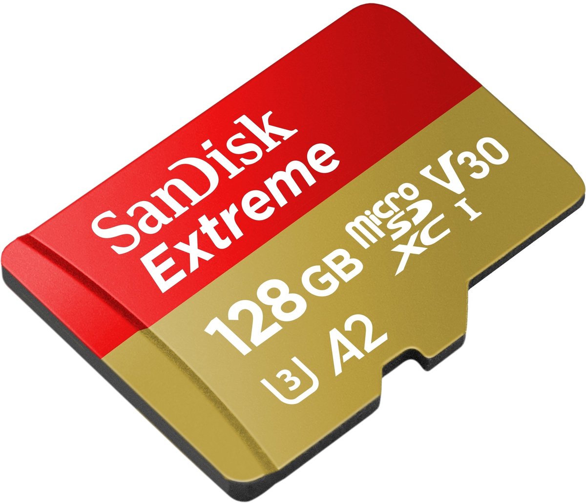 SanDisk Extreme microSDXC-kaart 128 GB UHS-Class 3 Schokbestendig, Waterdicht