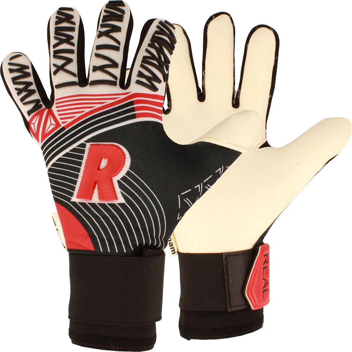 Real Space Keepershandschoenen Heren - Zwart / Wit / Rood | Maat: 10,5