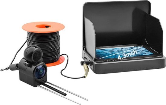 Onderwatercamera koffer met opname | 7 LCD | 30m kabel | 1000TVL | SD 8GB | IP68 | UWC013