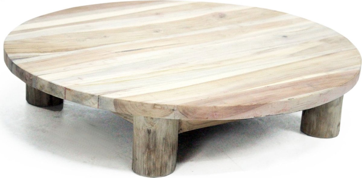 Houten tableau op pootjes - doorsnee 30 cm — cadeau in Wonen & Interieur - foto 2