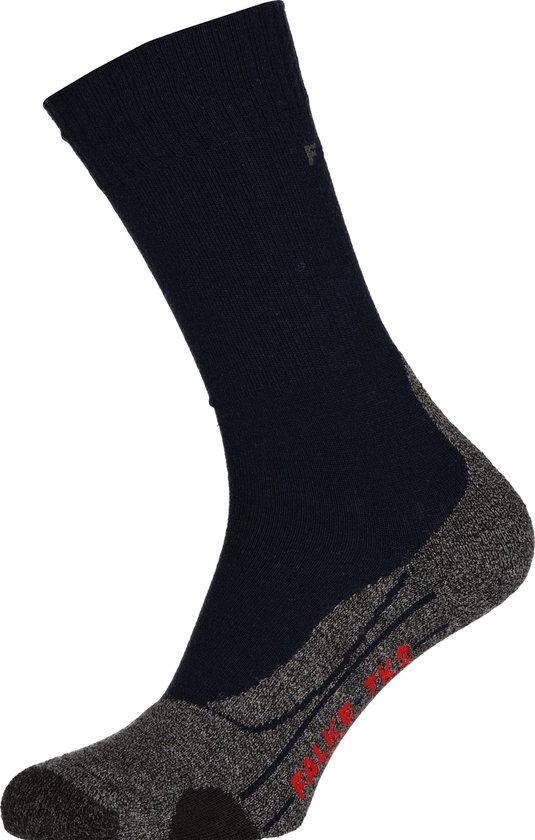 FALKE TK2 Wandelsokken anti blaren, medium padding merinowol sportsokken heren blauw - Maat 44-45