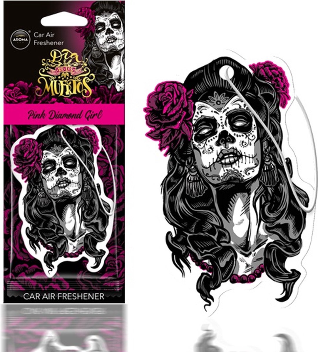 Aroma Car Dia De Los Muertos Air Freshener - Blue Diamond Girl