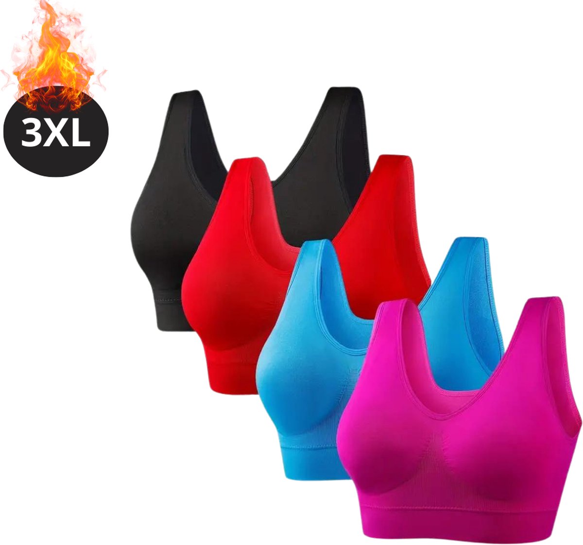 Bovista BH Zonder Beugel - Zonder Bandjes - Push-up Bh's - Comfort Beha - Comfortabel - Sterk - Dames - Plus Size - Gemengd