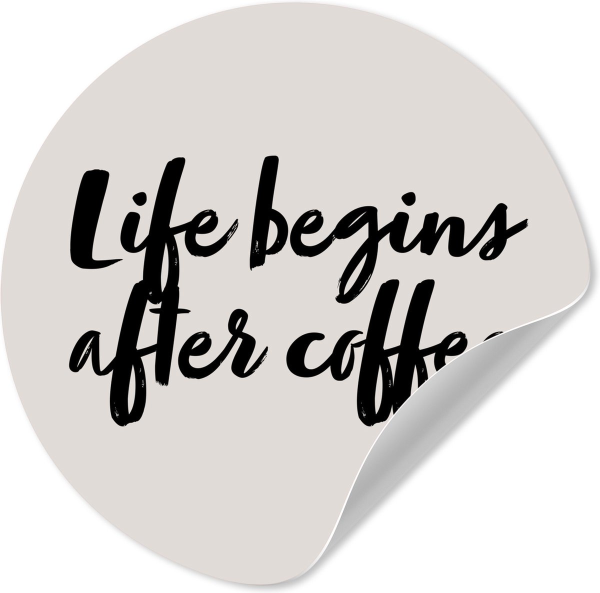WallCircle® - Behangcirkel 50x50 cm - Muurstickers Inductie kookplaat - Life begins after