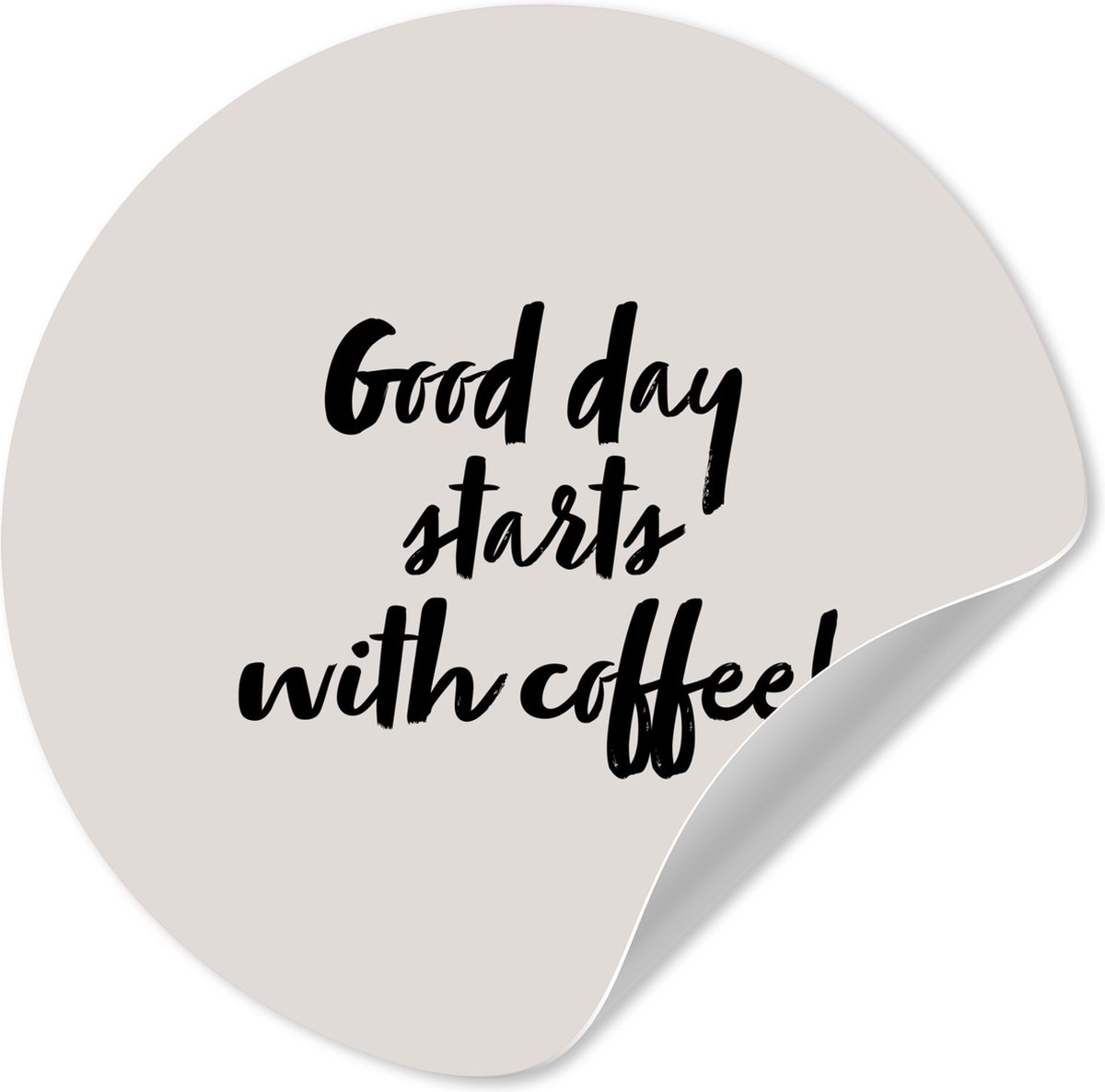 WallCircle® - Behangcirkel 50x50 cm - Muurstickers Inductie beschermer - Good day starts w