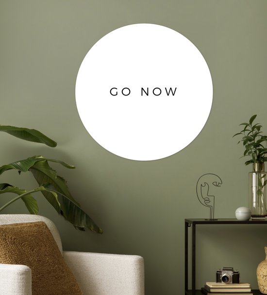 WallCircle® - Papier peint cercle 80x80 cm - Stickers muraux Citations - Proverbes - Go maintenant - Motivation - Cercle mural salon - Cercle mural chambre - Décoration de chambre autocollante - Accessoires de Décoration murale