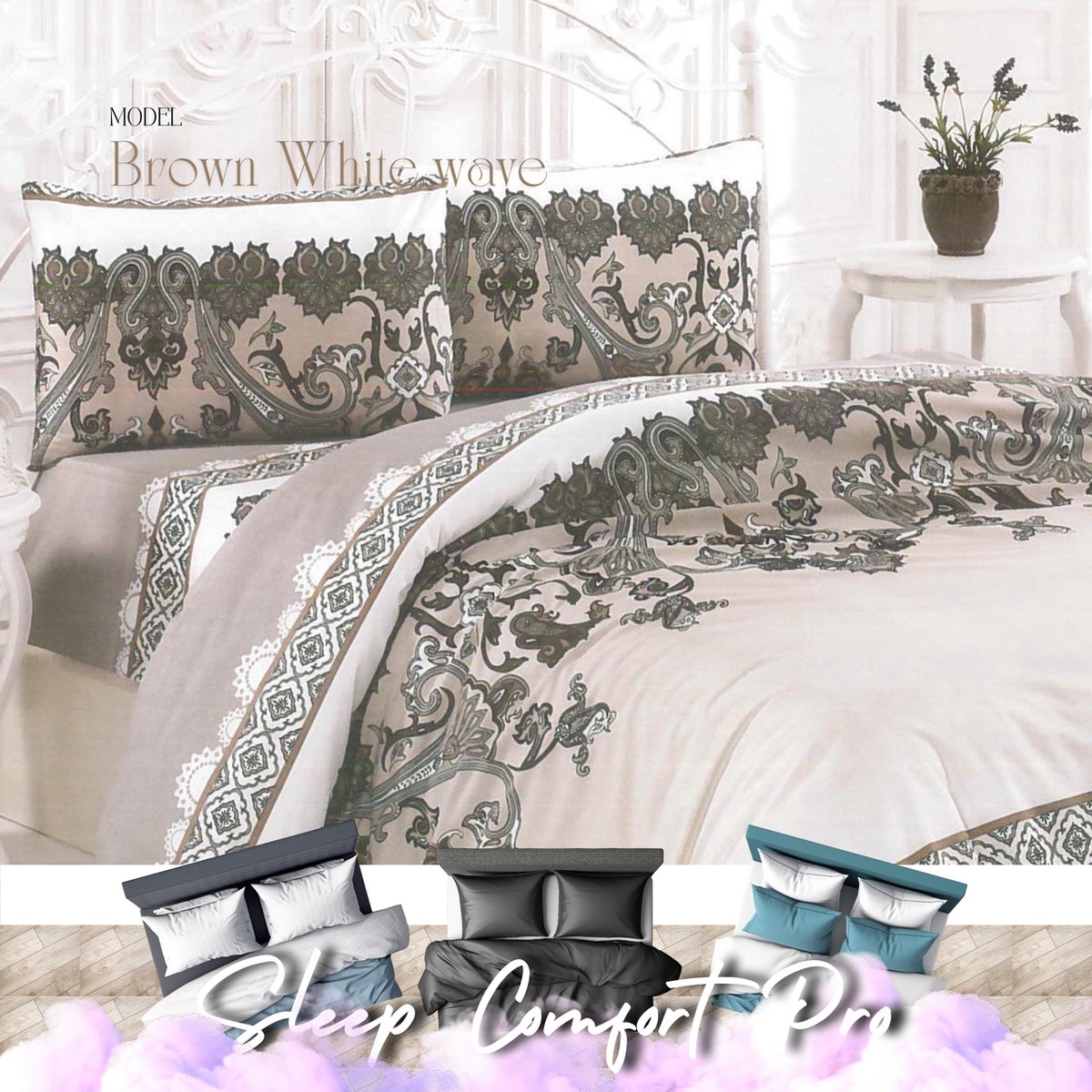 Maxenza Sleep Comfort Pro - Comfortabel Dekbedovertrek voor Twee Personen met Kussenslopen 220 x 200 cm