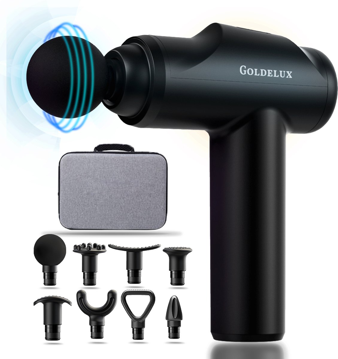 Goldelux Massage Gun Prime - 99 Snelheidsniveaus - 8 - Goldelux - €39,98