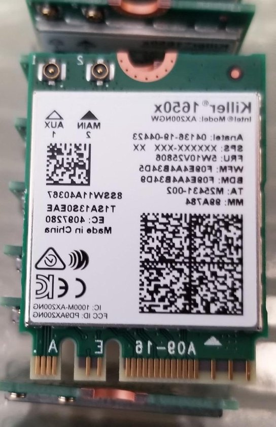 Intel Killer Wi-Fi 6 AX1650x WLAN Karte - M.2 2230 Mit Bluetooth 5.2