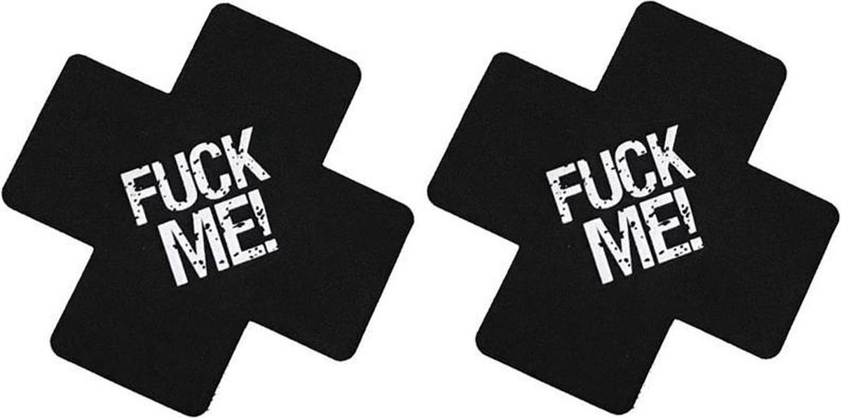 Goedkoopste Foxy Nipple Stickers Cross - Tepelstickers Kruis – Zwart – Zelfklevende – Tepelbedekkers - van Heble®