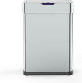 Bol.com iCoolio Prullenbak met Sensor - Afvalbak - Vuilnisbak RVS - 60l - Vingerafdrukvrij - Zilver aanbieding