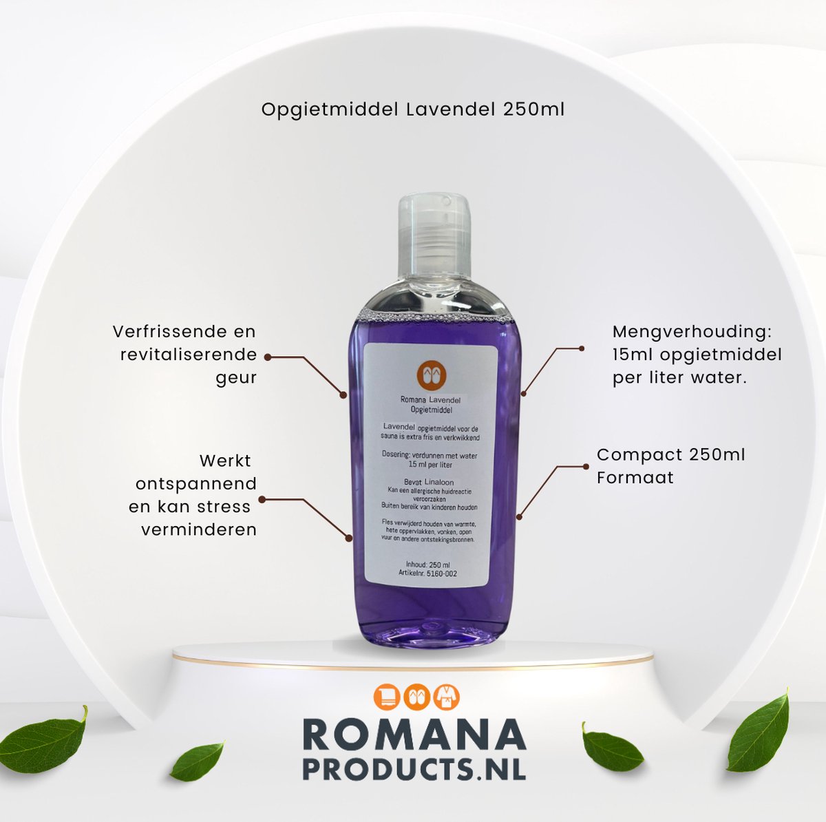Goedkoopste Romana Products Sauna Geur - Sauna Opgietmiddel Lavendel 250ml - Verfrissende Saunageur