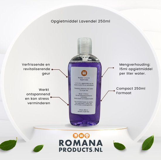Romana Products Sauna Geur - Sauna Opgietmiddel Lavendel 250ml - Verfrissende Saunageur