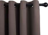 Lifa Living Verduisterende Gordijnen in Donker Taupe, 150 x 250 cm, 1 Stuk