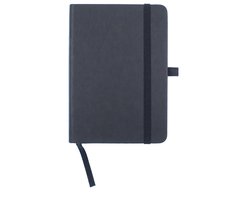 Kangaro notitieboek - A6 - zwart - met lijn - met elastiek, lint en penlus