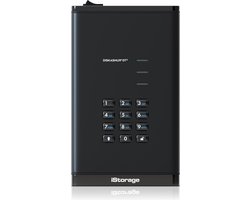 iStorage diskAshur DT3 HDD – externe harde schijf – 22TB – USB – 256-bit – Zwart