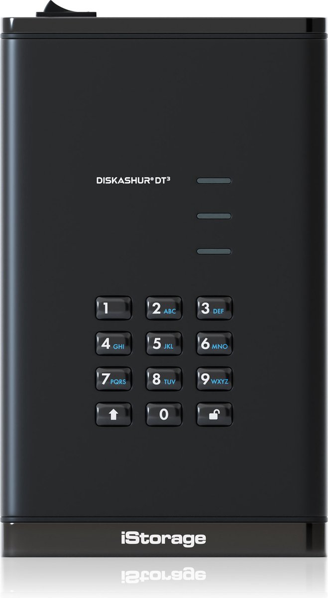 iStorage diskAshur DT3 HDD – externe harde schijf – 22TB – USB – 256-bit – Zwart