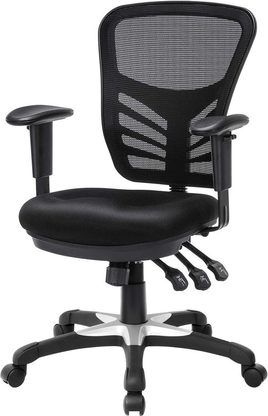 FurnitureR Office Fabric Seat Ergonomic Study Chair without