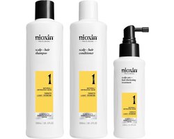 Nioxin System 1 – Loyalty Kit - voor Natuurlijk Haar - Anti Haaruitval - Dunner Wordend Haar – 300+300+100ml