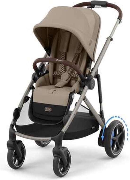 Cybex e-Gazelle S - Kinderwagen - Almond Beige - Taupe Frame - Cybex - €779,00