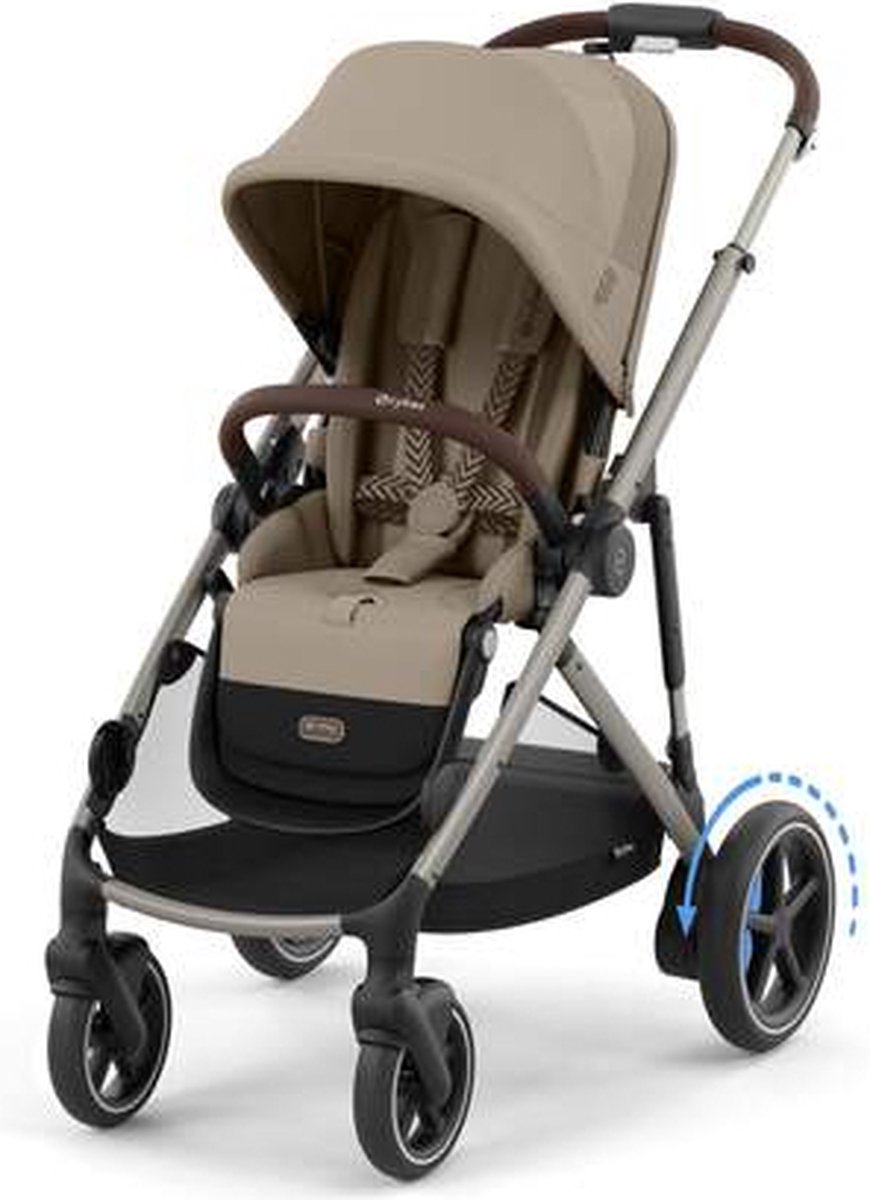 Cybex e-Gazelle S - Kinderwagen - Almond Beige - Taupe Frame