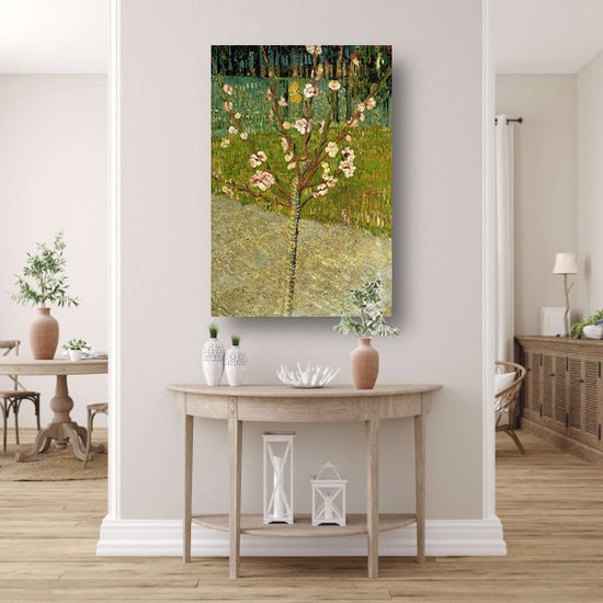 Amandelboom in bloei - Vincent van Gogh posters - Boom wanddecoratie - Poster Natuur - Muurdecoratie klassiek - Woonkamer posters - Slaapkamer wanddecoratie poster 100x150 cm