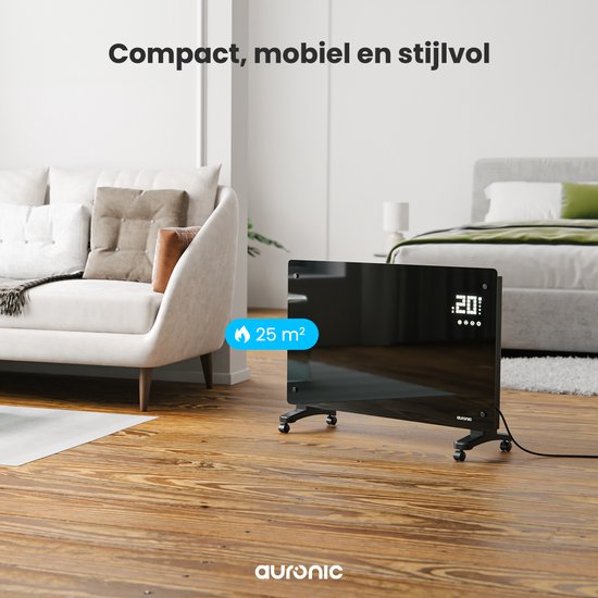 Efficiënte elektrische ventilatorkachel met instelbare thermostaat en veiligheidsfunctie