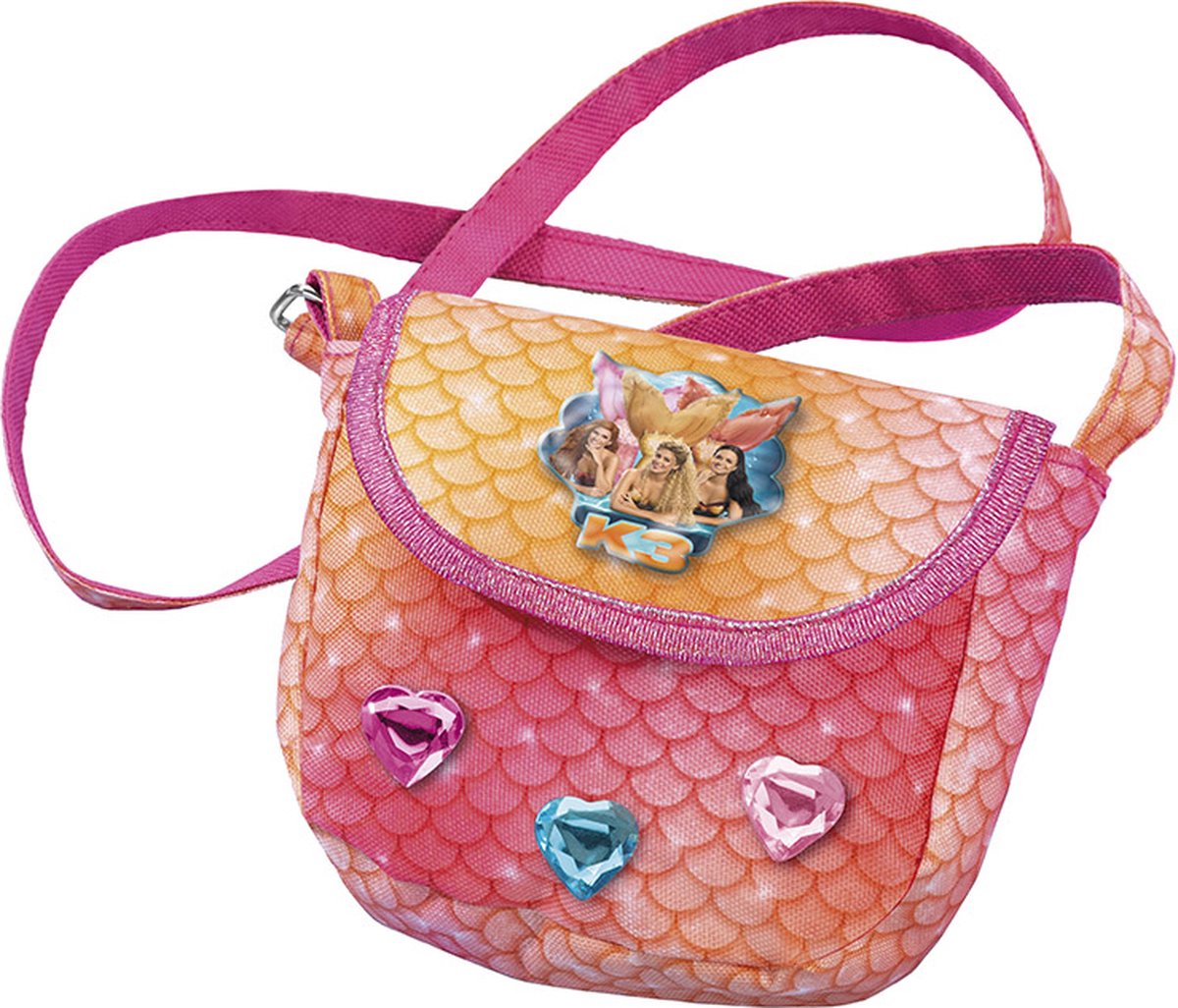 K3 Totum knutsel set handtasje versieren zeemeermin 15 x 13 cm incl. strass hartjes en K3 speelgoed meisjes knutselset — afbeelding 6