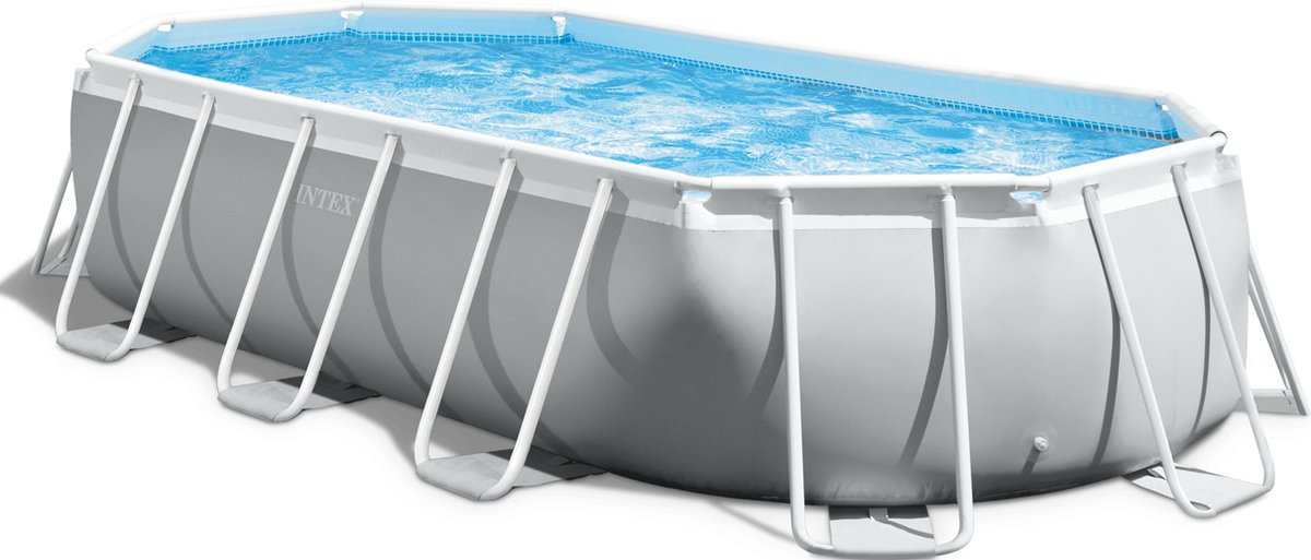 Intex Opzetzwembad - Prism Frame -  503 x 274 x 122 cm - Grijs - Met Accessoires - Eigen bezorgdienst op afspraak!
