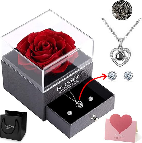 Boîte à Pendentifs LED Avec Boîte à Collier, Boîte De Rangement Pour