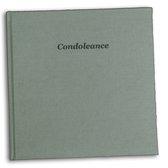 Condoleance boek / condoleanceregister - Hardcover - Met de tekst 'Condoleance' op het luxe olijfgroen linnen omslag - Met register en ruimte voor een persoonlijke boodschap