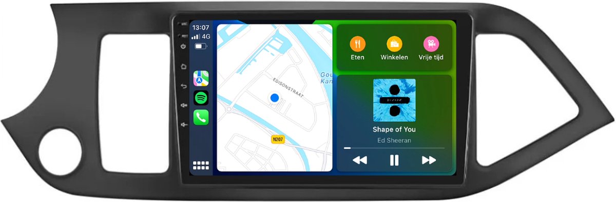 ESSGOO Für KIA PICANTO 2011-2016 6 128GB 8-Kern Carplay GPS RDS Autoradio Digitalradio Dab Rds Fm Am Apple Carplay Android Auto Gps Navi Wifi Bt Swc S0seu0j4