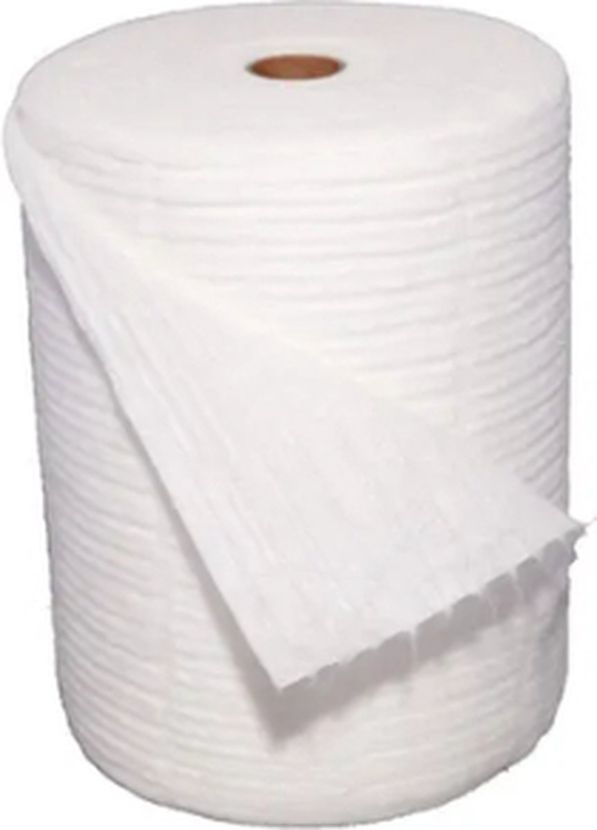 Goedkoopste Stofwisdoek wit statisch op rol 60x20cm (6x 50 stuks