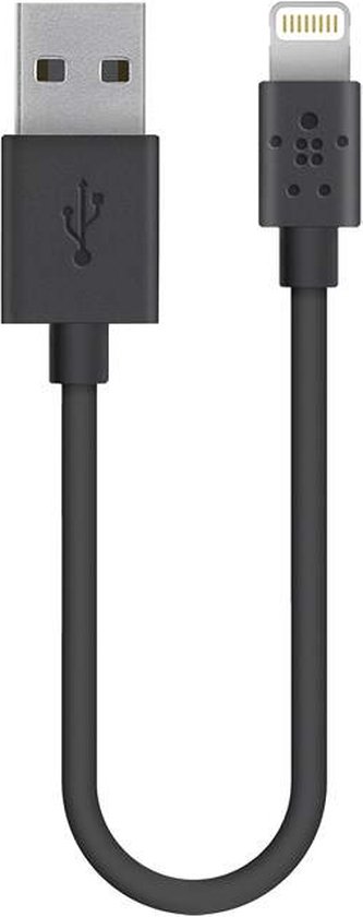 Belkin BoostCharge Flex siliconen USB Type A/Lightning-kabel (1 m), MFi-gecertificeerde laadkabel voor iPhone 14/14 Plus, 13, 12, Pro, Max, mini, SE, iPad en meer – Zwart