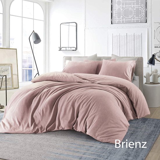 Dekbedovertrek Flanel Roze Brienz - 200x200/220 cm - Super Zacht en Warm van Présence. — afbeelding 5