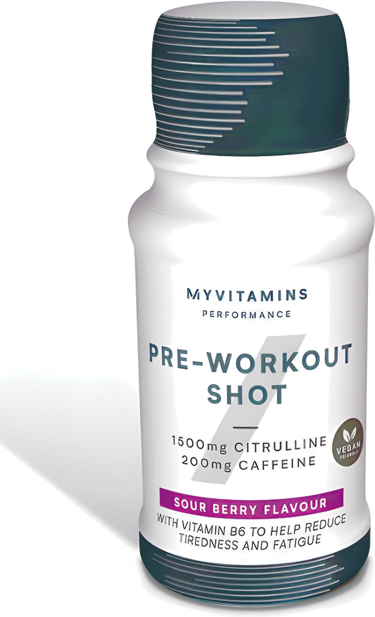 Goedkoopste Myvitamins Pre-Workout Shots | 12 x 60ml | Sour Berry flavour