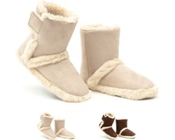 Solemates hoge sloffen voor dames en heren - beige